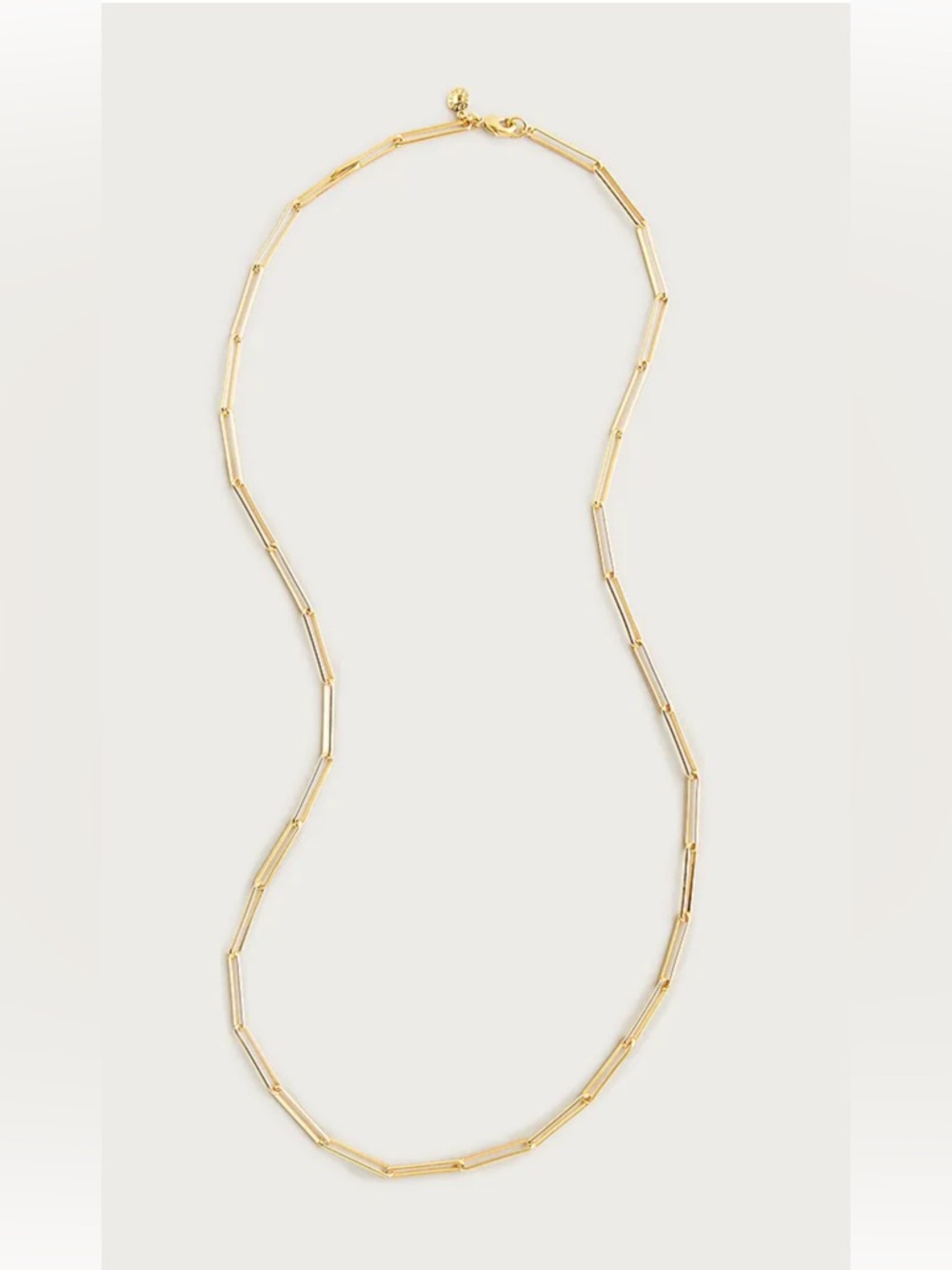 J Crew Long Dainty Gold-Plated Paper Clip Necklace